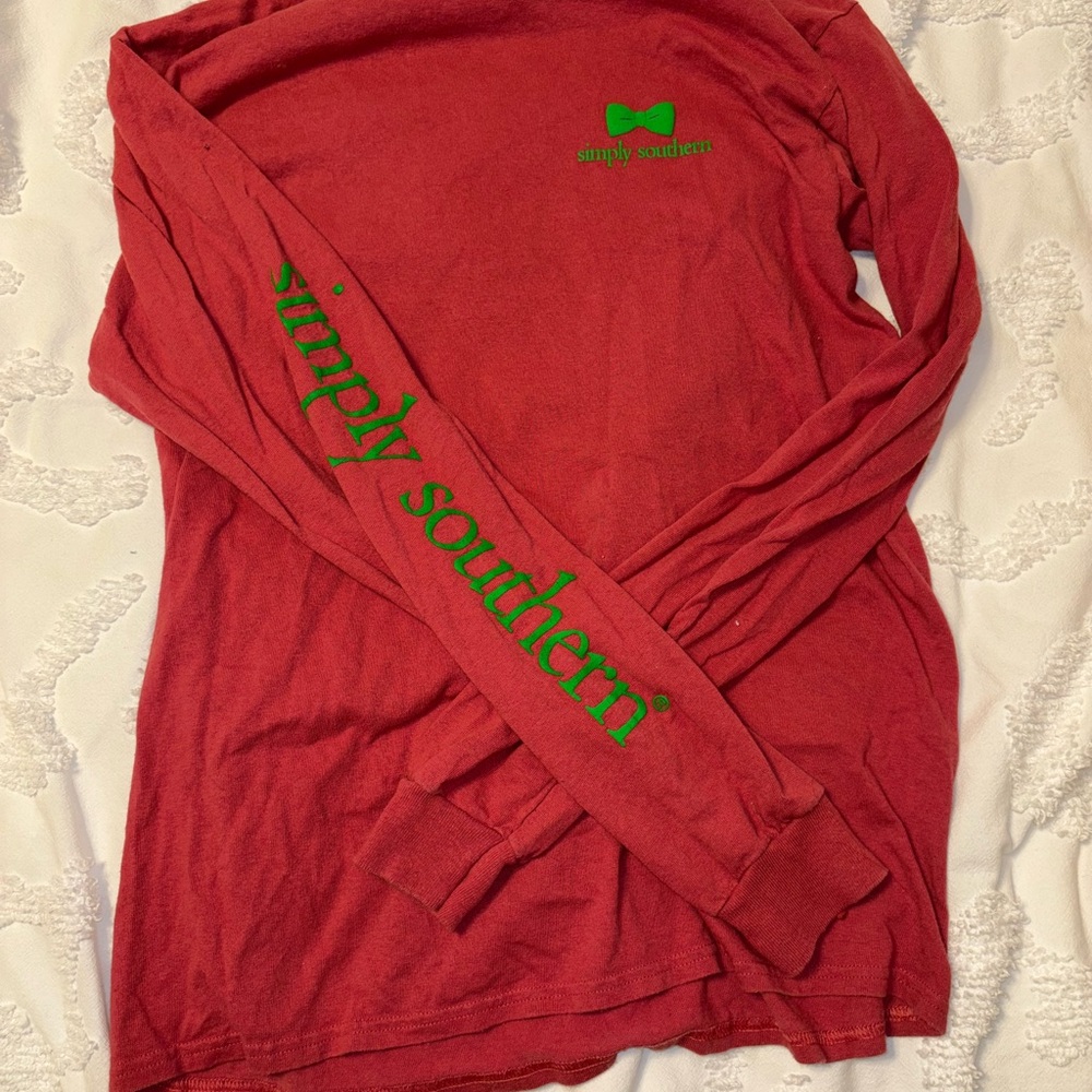 Simply Southern Red Christmas Long Sleeve Tee